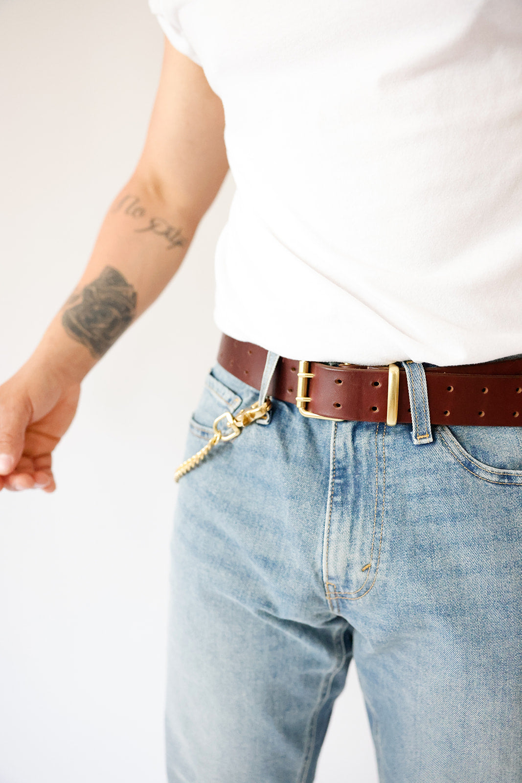Trucker Long wallet with Brass Chain