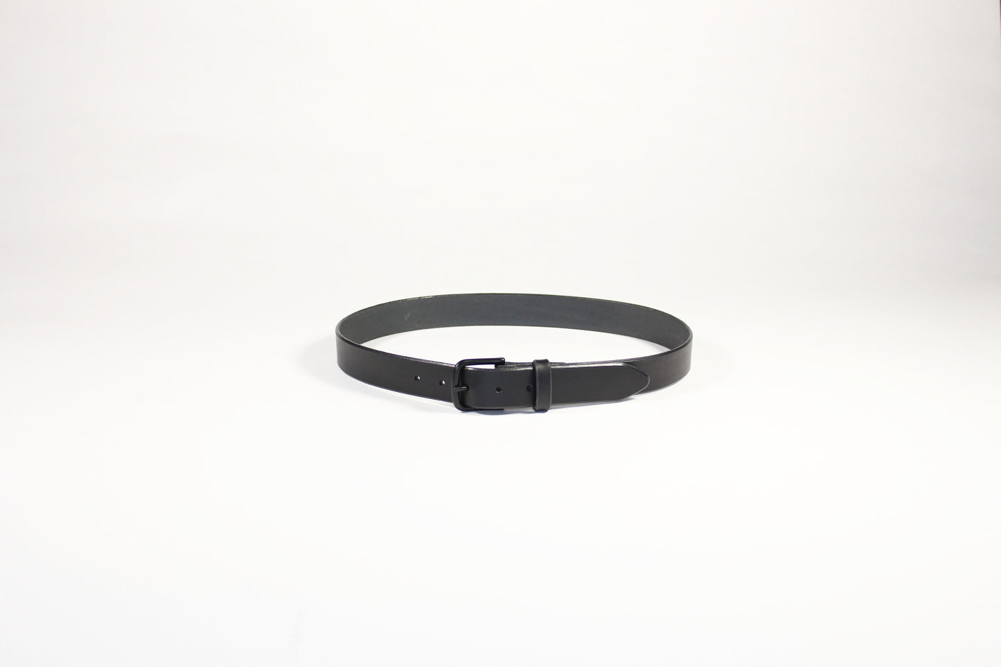 Illini Black Leather Belt