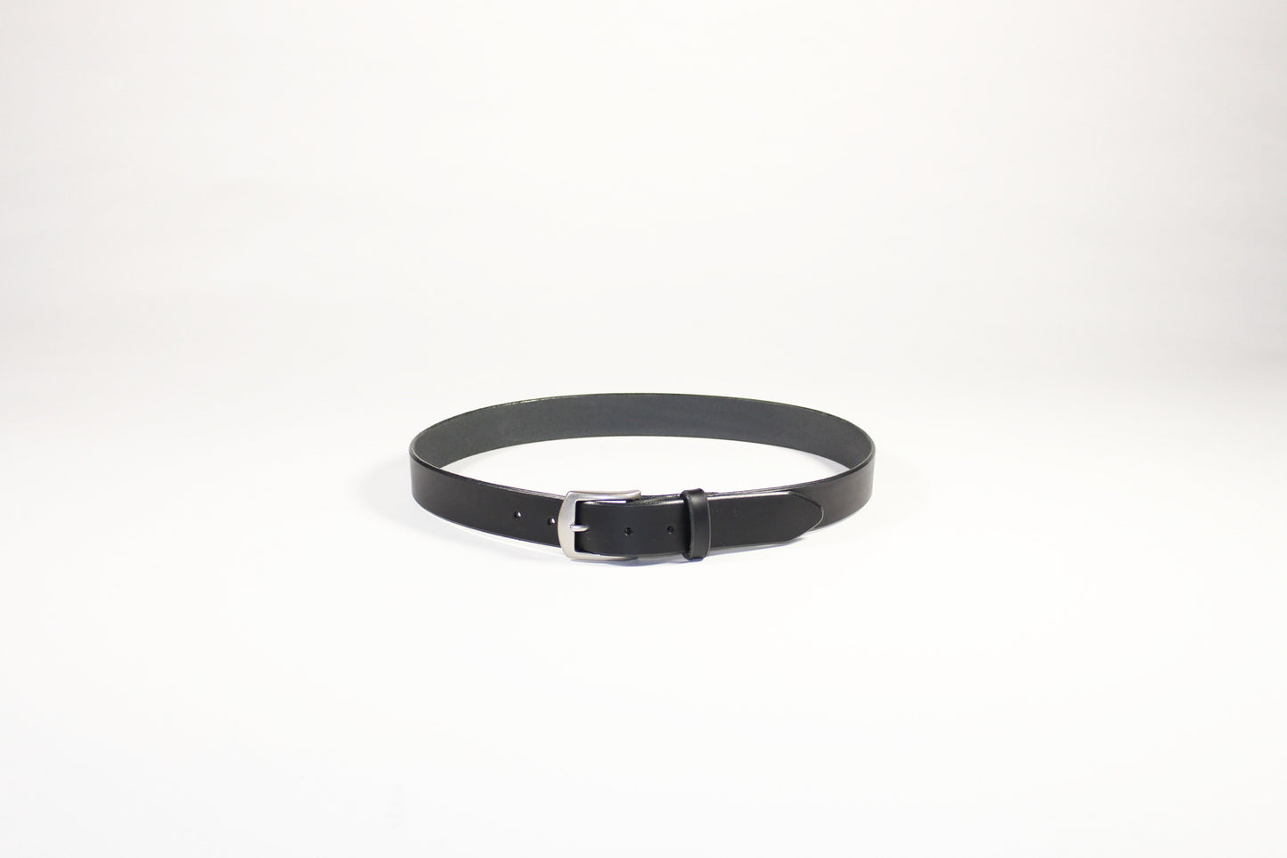 Illini Black Leather Belt